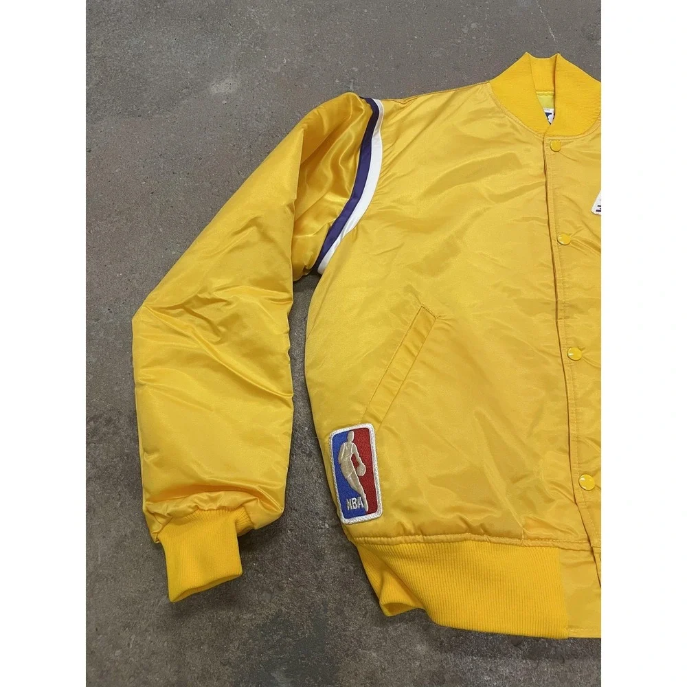 Vintage Los Angeles Lakers Jacket Mens Large Yellow NBA Basketball Starter‎ 90s